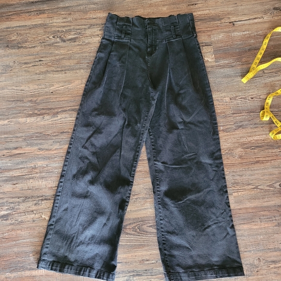 Paper bag wide leg jeans - Picture 2 of 3